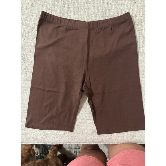 Zenana Lounge Set Women 1X Brown New Oversized Tee & Biker Shorts CTCP-3355X5 - Picture 3 of 7